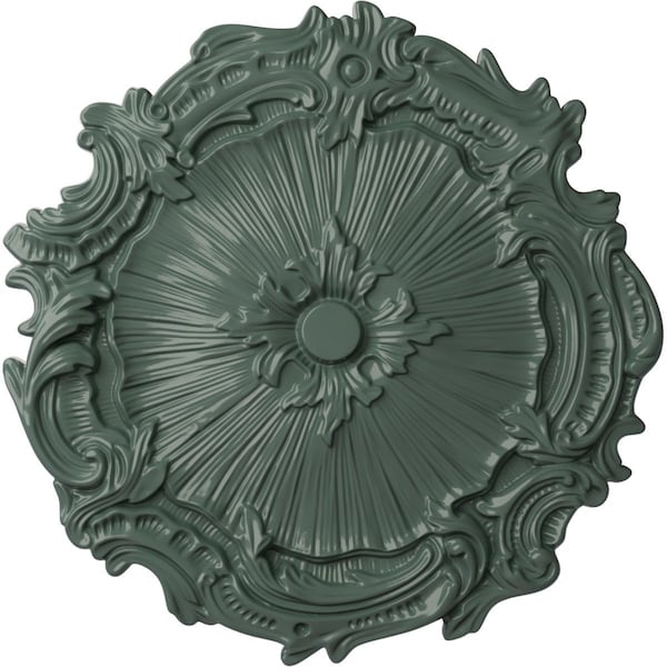 Ekena Millwork Plymouth Ceiling Medallion (Fits Canopies up to 1 5/8"), 16 3/4"OD x 1 3/8"P, Cloud Burst CM16PLCBF - main